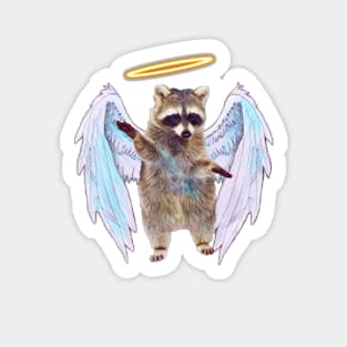 Angel Raccoon Sticker